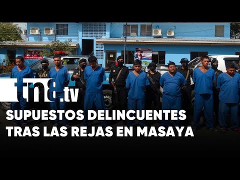 Policía de Masaya captura a 11 sujetos por supuestos delitos graves - Nicaragua
