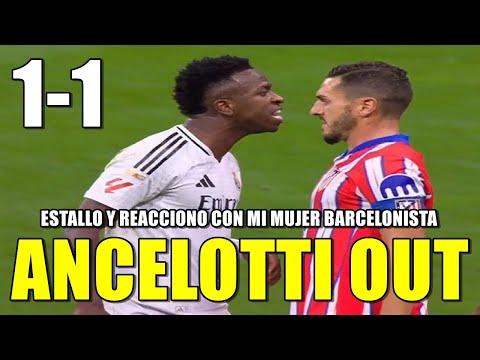 ATLETI 1-1 MADRID | ESTALLO, EXPLOTO Y REACCIONO CON MI MUJER BARCELONISTA | SOMOS UN MEME