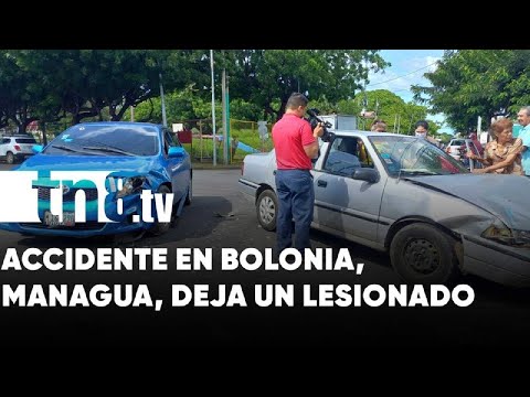 «Se tiró el alto»: Accidente entre dos vehículos deja un lesionado en Managua - Nicaragua