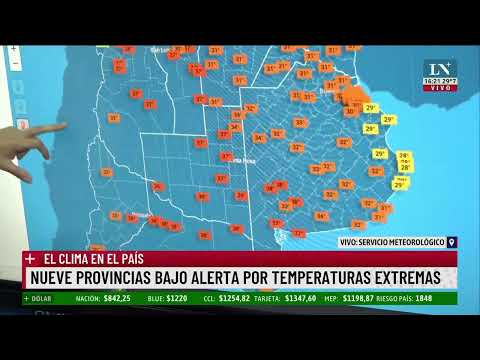 Nueve provincias bajo alerta por temperaturas extremas; el clima en el país