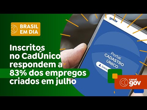 Inscritos no CadÚnico respondem a 83% dos empregos criados em julho