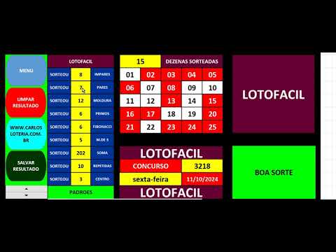 LOTOFACIL RESULTADO 3218