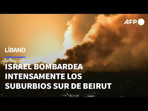 Israel bombardea intensamente los suburbios sur de Beirut | AFP