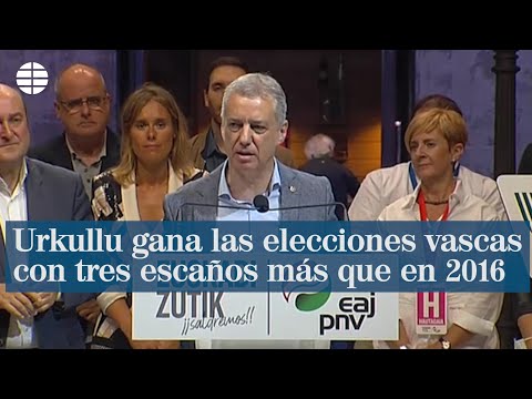 Urkullu gana las elecciones vascas con tres escaños más que en 2016
