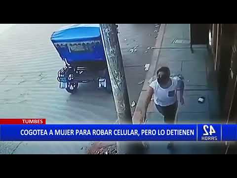 Tumbes: detienen a hombre que golpeo a mujer para robarle su celular