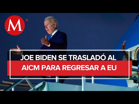 Joe Biden se traslada al AICM para viajar a EU tras reunión con AMLO y Trudeau