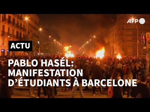 Barcelone: manifestation étudiante après l'incarcération du rappeur Pablo Hasél | AFP