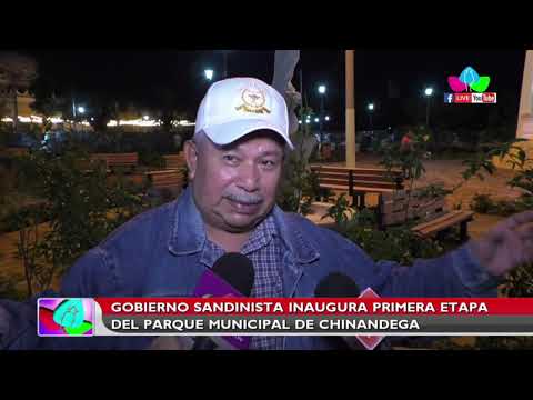 Gobierno de Nicaragua inaugura primera etapa del Parque Municipal de Chinandega