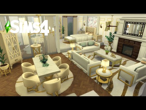 pinny sims แต่งคอนโดสไตล์modernluxuryสีขาวทองหรูหราหมาเห่า✨thesims4spee