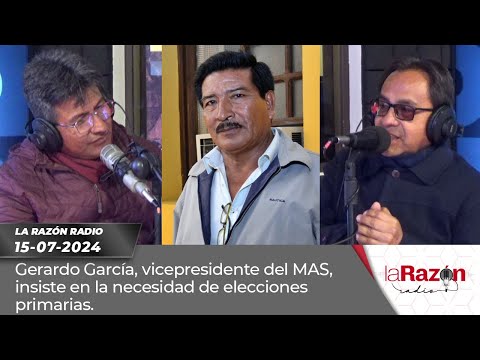 Gerardo García, vicepresidente del MAS, insiste en la necesidad de elecciones primarias