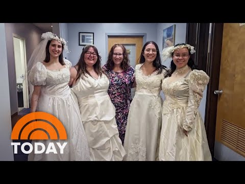 Check out the public library lending out vintage wedding dresses