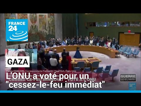 Gaza : un cessez-le-feu immédiat voté à l'ONU • FRANCE 24