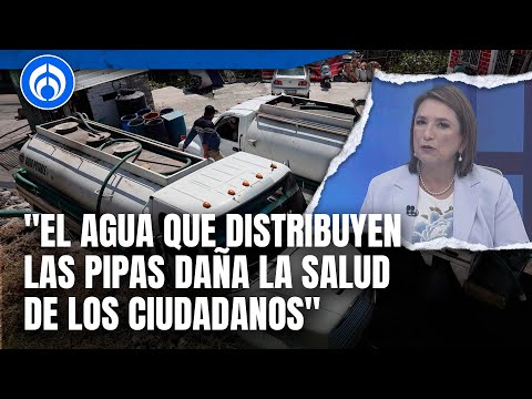 Xóchitl Gálvez explota contra el gobierno por la falta de agua en la CDMX