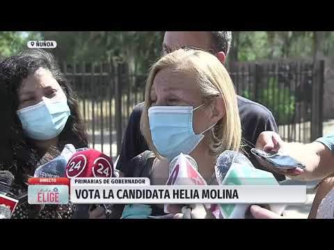 Primarias 2020: Candidata a gobernadora de la RM Helia Molina emitió su voto en Ñuñoa | Chile Elige