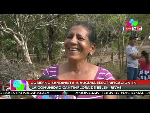 Gobierno Sandinista inaugura electrificación en la comunidad Cantimplora de Belén, Rivas