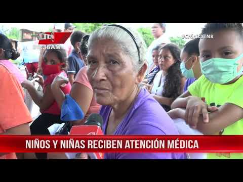 Niños y niñas reciben atención médica gratuita en un barrio de Tipitapa – Nicaragua