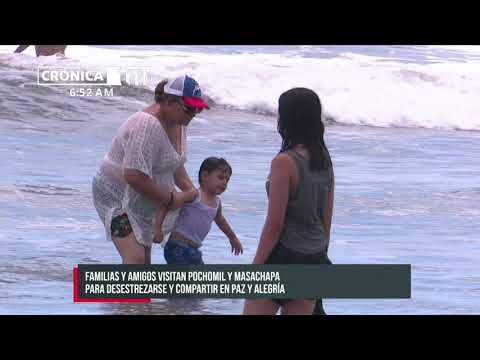 Familias buscan frescura y tranquilidad en Pochomil y Masachapa - Nicaragua