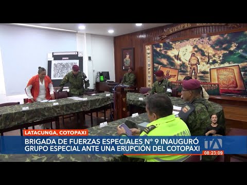 Brigada de Fuerzas Especiales inauguran grupo especial ante erupción del Cotopaxi