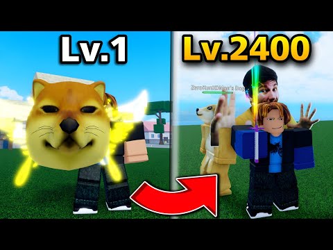 Jinkung 100วันในMemeSeaการเดินทางด้วยผลหมาบักLV12400Roblox