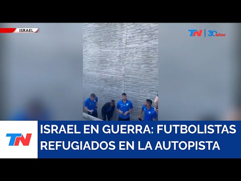 ISRAEL EN GUERRA I Futbolistas se refugiaron bajo una autopista