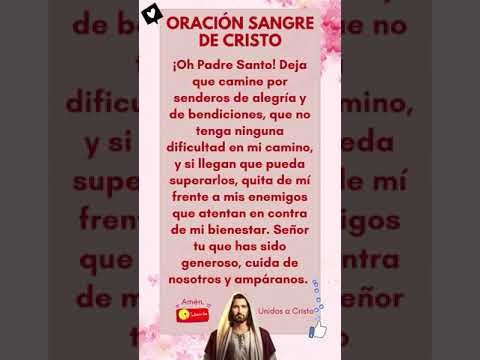 La Oracion MAS PODEROSA de PROTECCIOON Catolica  Oracion ala Sangre de Cristo