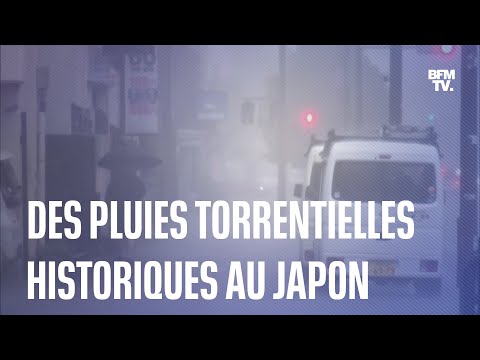 Le Japon frappé par des pluies torrentielles historiques, au moins 1 mort et trois disparus