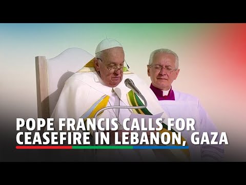 At Belgium Mass, Pope Francis calls for ceasefire in Lebanon, Gaza | ABS-CBN News