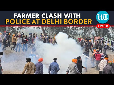 LIVE | Farmers' Delhi March: Clashes, Teargas Shelling On Shambhu Border | Watch