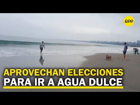 Chorrillos: ciudadanos aprovechan elecciones para visitar la playa de Agua Dulce
