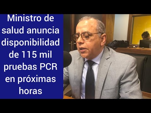Ministro de Salud Plutarco Arias anuncia disponibilidad de 115 mil pruebas PCR en próximas horas