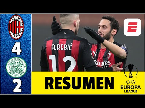 AC Milan 4 -2 Celtic. REMONTAN y AVANZAN. Goles de los españoles Castillejo y Díaz | Europa League