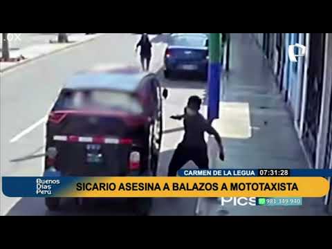 Sicario asesina a balazos a mototaxista
