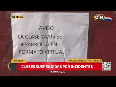 Colegio San Agustín de Capiatá: Clases suspendidas por incidentes