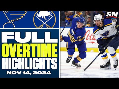 St. Louis Blues at Buffalo Sabres | FULL Overtime Highlights - November 14, 2024