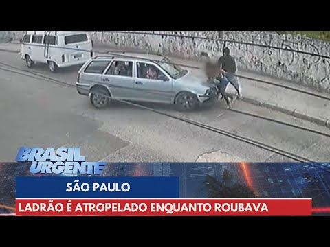 Ladrão é atropelado enquanto tentava roubar vítima