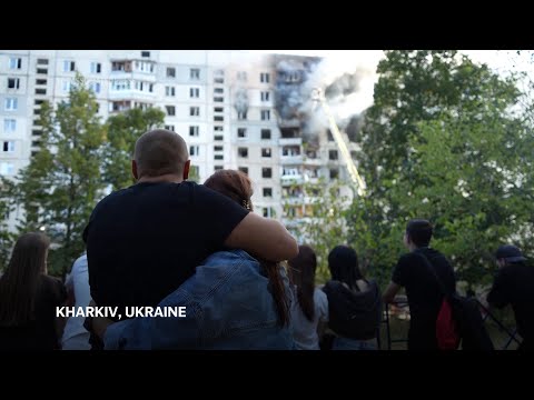 Residents count cost as apartment building in Kharkiv, Ukraine caught up in Russian strikes