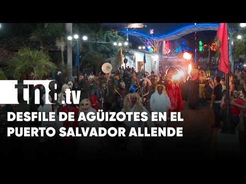 Agüizotes del Malinche desfilan en el Puerto Salvador Allende - Nicaragua