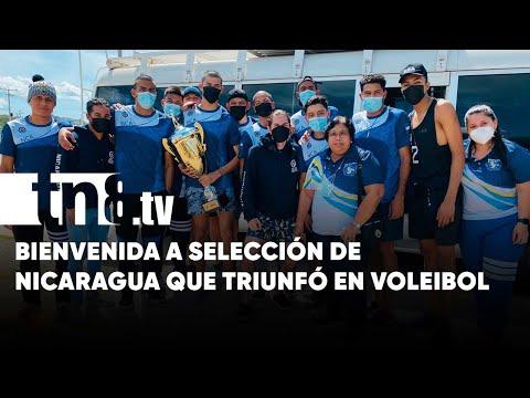Calurosa bienvenida a selección de Nicaragua que triunfó en voleibol masculino