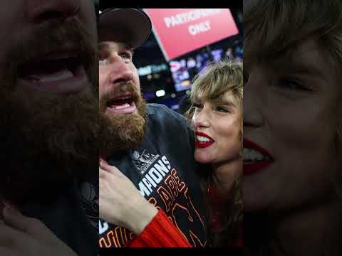 El romántico beso con el que Taylor Swift felicitó a Travis Kelce en el Super Bowl