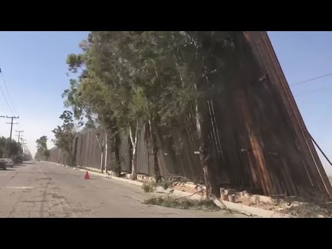 Al muro de Donald Trump se lo trajo abajo el viento y cayó del lado de México y no de Estados Unidos