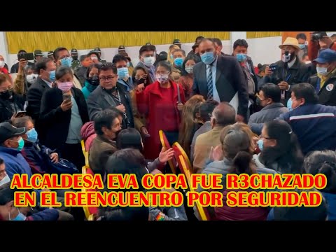 ASÍ RECIBIERON A LA ALCADESA EVA COPA EN EL REENCUENTRO DE LA SEGURIDAD CIUDADANA DE BOLIVIA..