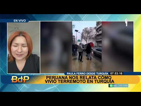 Peruana relata cómo vivió el terremoto en Turquía: “Estamos todos muy afectados”