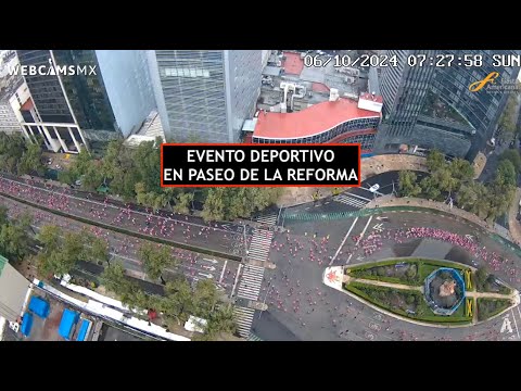 #CDMX | Evento deportivo en Paseo de la Reforma. La capital #EnVivo