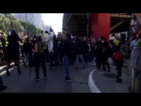 Protests in Sao Paulo for and against the president