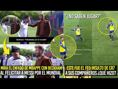 ASÍ DE FURIOSO REACCIONÓ MBAPPE CON MESSI Y BECKHAM ¿POR QUÉ?  FEO INSULTÓ DE CR7 A COMPAÑEROS OMG!