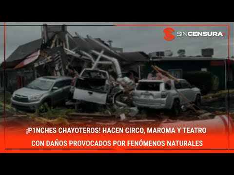 ¡P1NCH?S CHAYOTEROS! Hacen circo, maroma y teatro con daños provocados por fenómenos naturales