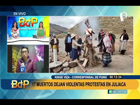 Protestas en Puno: gobernador regional declaró tres días de duelo por las 17 muertes