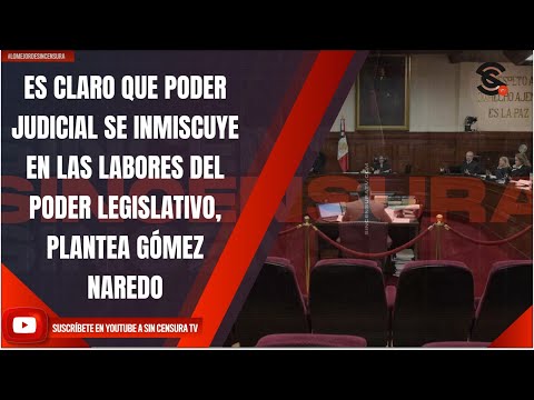 ES CLARO QUE PODER JUDICIAL SE INMISCUYE EN LAS LABORES DEL PODER LEGISLATIVO, PLANTEA GÓMEZ NAREDO