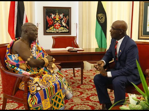 The Asantehene Pays Courtesy Calls On President Kangaloo, PM Rowley