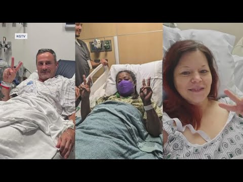 Three people connected through kidney donation